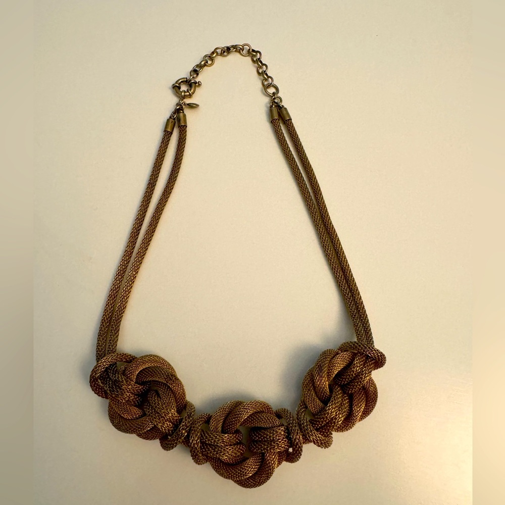 J.Crew Gold Metal Knot Necklace